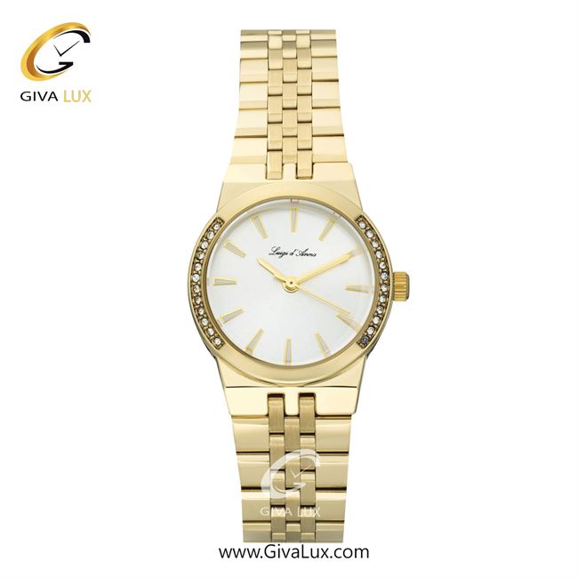 ساعت مچی اورجینال زنانه LdA | لوئیجی د آنا | Luigi d'Ana طلایی | طلایی| سفید| کد رفرنس 2505